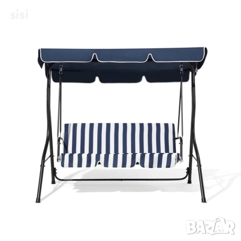 Триместна градинска люлка 110x172xH155 cm, снимка 2 - Градински мебели, декорация  - 54361693
