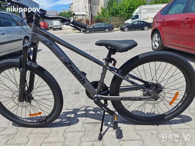 X Алуминиев велосипед 24" ZENITH сив, снимка 6 - Велосипеди - 54939934