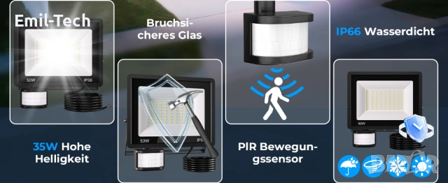 Външен LED прожектор ICRGB 200W със сензор за движение и дистанционно, снимка 4 - Прожектори - 54916854