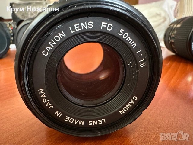 Продавам Обектив Canon Lens FD 50mm. 1:1.8 в добро състояние ,цена-22€, снимка 2 - Обективи и филтри - 55247780