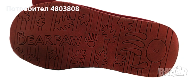 Дамски ботуши Bearpaw червен велур, снимка 7 - Дамски ботуши - 54268229