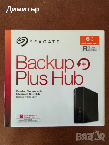 2 броя Външен хард диск Seagate Backup Plus Hub HDD 6TB
