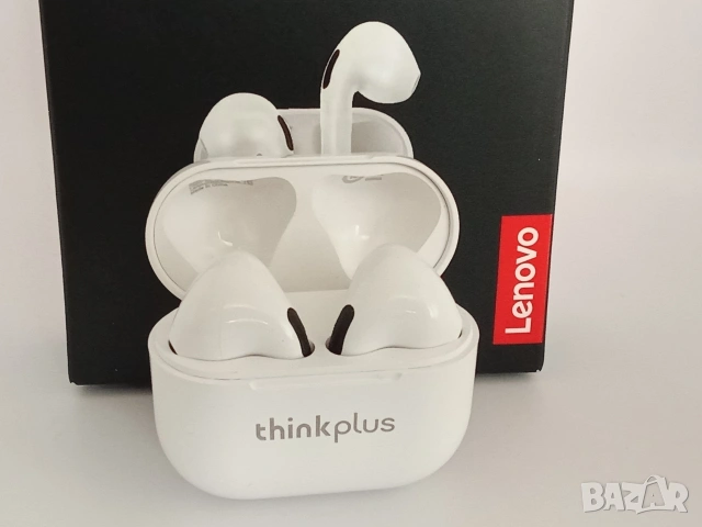 Lenovo Безжични слушалки бели тапи