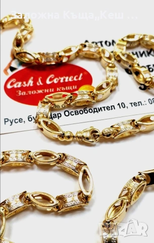 Златен синджир 14К.Тегло 21 гр.Дължина 62 см.Цена 1700 €., снимка 2 - Колиета, медальони, синджири - 54588444