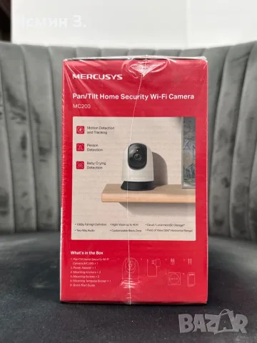 MERCUSYS MC200 Pan/Tilt Home Security Wi-Fi Camera – Full HD 1080p, снимка 2 - IP камери - 55324044