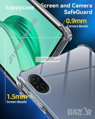 Honor Pad X8b 11.0" 2026 / X8a 11.0" 2024 / Усилен прозрачен TPU силиконов кейс гръб за таблет, снимка 3 - Таблети - 54669019