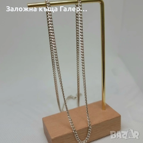 Сребърен синджир 925 - 7,32 г, снимка 2 - Колиета, медальони, синджири - 54556230