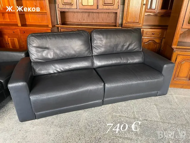 Луксозен кожен диван с relax механизъм, снимка 2 - Дивани и мека мебел - 55600745