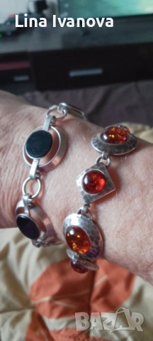 Сребърна гривна , снимка 2 - Гривни - 54262471