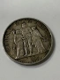 Сребърна монета Франция 10 франка, 1970, снимка 8