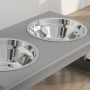 Станция за хранене на кучета PawHut, неплъзгаща се, 44x24x15 см, снимка 7