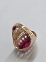Руски златен пръстен с рубин, снимка 3