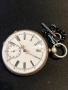 Швейцарски СРЕБЪРЕН джобен часовник 1900г. с ключе - 10 РУБИНА ПРОМОЦИЯ, снимка 16