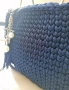 Ръчно плетена синя чанта hand made, снимка 5