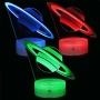Ефектна нощна детска лампа, 3D LED, Сатурн, променящи се цветове, 20 см, снимка 2