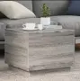 Маси за кафе 2.бр с LED осветление, сив сонома, 50x50x40 см чисто нови от Германия , снимка 3
