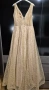 нова официална, бална, златна рокля, снимка 3