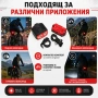 Комплект предни и задни светлини за колело LED фар фенер заден стоп лед за велосипед на батерии, снимка 7