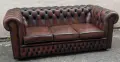 Оригиналне кожени диван Chesterfield Честърфийлд естествена телешка кожа Внос, снимка 8