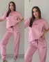 Дамски спортно-елегантен комплект Calvin Klein в розово и бежово – тениска и панталон 🌸, снимка 2