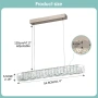 Кристален LED пендел 25W 6500K, висящ полилей за кухня, трапезария и хол, снимка 2