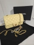 Chanel Flap Bag Gold logo Дамска Чанта От Естествена Телешка Кожа Код Brand Luxury Fashion26, снимка 3
