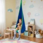 Висящ стол пашкул, хамак за деца Cocoon, зелен и син, С надуваема възглавница, снимка 4
