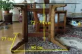 Продавам масивна трапезна маса с плот от закалено стъкло и крака от масивно дърво. , снимка 7