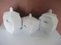 Лот от 3 бр. порцеланови кутии за сол , захар и фиде, снимка 6