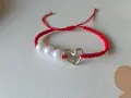 Ръчно плетени гривни с червен конец, снимка 5