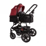 Бебешка количка Lorelli Lora Set, Luxe Red Elephants, снимка 2