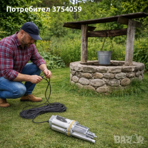 Дебит - Помпа за чиста вода с горно засмукване за дълбоки кладенци 1500W 1100L, снимка 4 - Напояване - 55160305