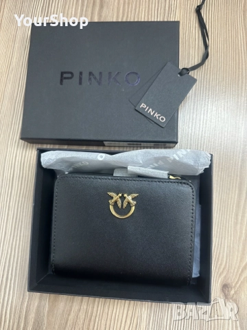 Дамски портфейл на Pinko в черен и розов цвят, снимка 2 - Портфейли, портмонета - 55407794