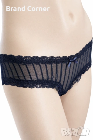 Бикини Hunkemöller с фин тюл на райета и дантела – размер М, снимка 2 - Бельо - 54552466