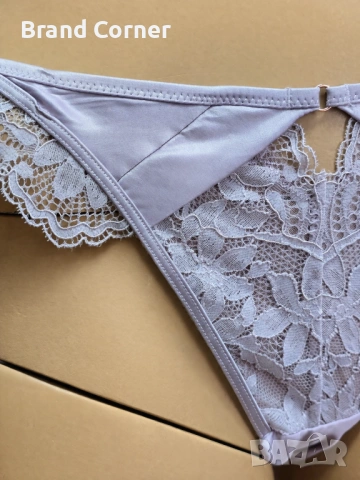 Комплект дамско бельо Hunkemöller Noir – сутиен 80C и бикини L, светлолилава дантела, снимка 8 - Бельо - 54518792