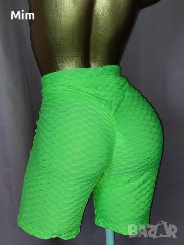 L Неоново зелен, къс ,спортен клин, снимка 5 - Клинове - 53980440