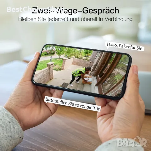 Vimtag 4MP, външна и вътрешна камера, IP66 Водоустойчива, цветно нощно виждане,WiFi, 2-посочно аудио, снимка 12 - IP камери - 55415694