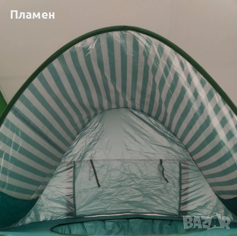 Детска плажна палатка със сенник 120x80x70 см – UV защита, лека и удобна за море и къмпинг, снимка 3 - Други - 54693225