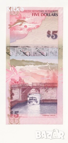 Бермуди 5 Dollars, 2009(2012), - UNC Ценна и рядка!, снимка 2 - Нумизматика и бонистика - 54457228