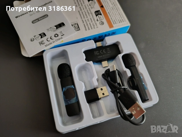 Wireless Lavalier Microphone, снимка 2 - Микрофони - 54380516