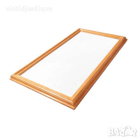 Правоъгълно огледало за стена с дървена рамка в цвят естествен дъб, снимка 2 - Огледала - 54158903