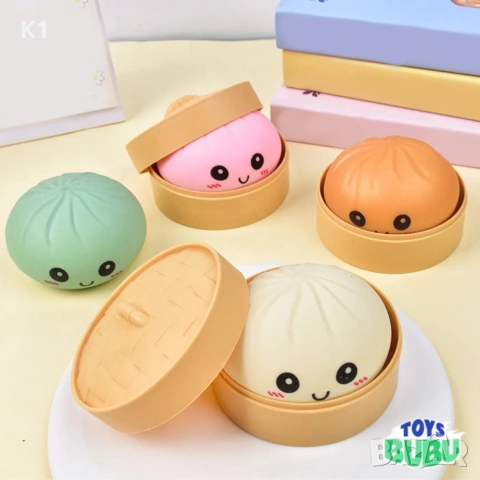 Дъмплинг Скуиши, Dumpling Squishy мек Китайски хляб, Дъмплингс Dumplings , снимка 3 - Плюшени играчки - 54478507