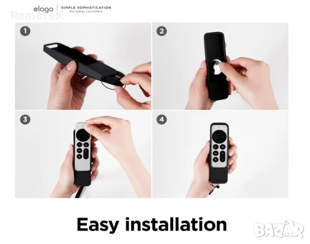 Apple TV 4K 2nd & 3rd Gen кейс за дистанционно управление с място за AirTag - elago R5, снимка 13 - Стойки, 3D очила, аксесоари - 55477923