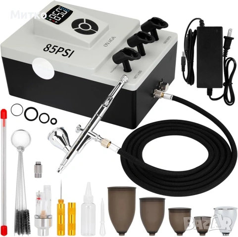 METU-600 -85 psi компресор за аерограф / макети / маникюр / торти", снимка 7 - Други инструменти - 55102484