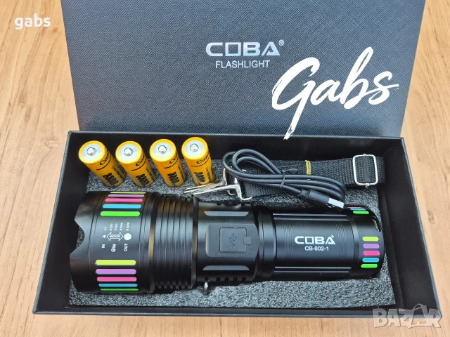 Супер силен LED фенер COBA CB-802-1,3000m, снимка 2 - Екипировка - 55378725