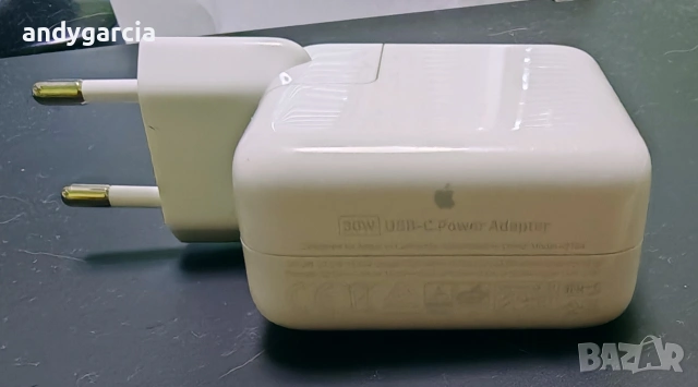  Apple 30W USB-C Power Adapter оригинално зарядно за лаптоп MacBook или телефон Iphone, снимка 2 - Оригинални зарядни - 55206543