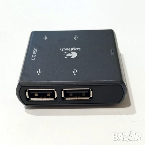 USB Hub Logitech оригинален с 4 порта, снимка 3 - Кабели и адаптери - 55264279