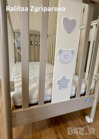 Италианско бебешко легло/кошара Pali + матрак, снимка 5 - Кошарки - 54929144