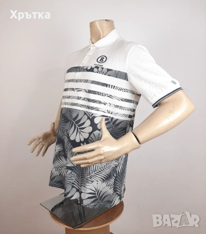 Bogner Floral Polo  - Oригинална мъжка тениска с яка р-р 52 / L, снимка 3 - Тениски - 54167834