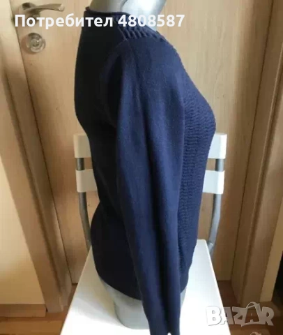 Тъмносиня блуза с дълъг ръкав, снимка 4 - Блузи с дълъг ръкав и пуловери - 54321646
